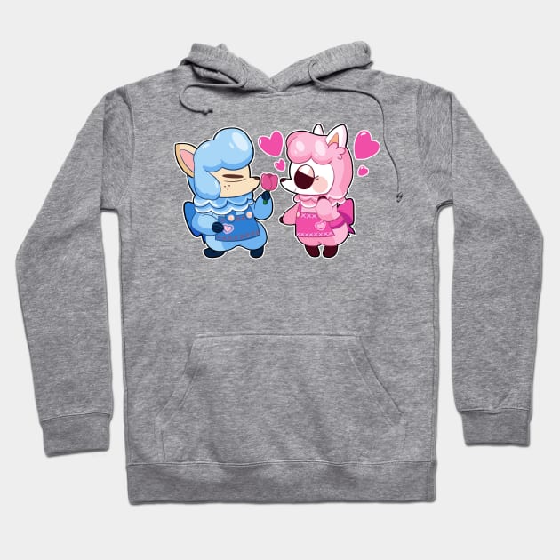 alpaca couple Hoodie by robsartstuff